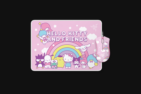Razer DeathAdder Essential + Goliathus Mouse Mat Bundle Hello Kitty¹ and Friends