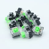 10pcs Razer Green Mech Switches Dual Side Walls Transparent Upper Housing Used